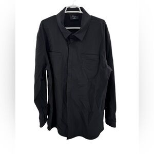 BYLT Basics technical Black Casual Button Down Shirt 3XL new casual office LS